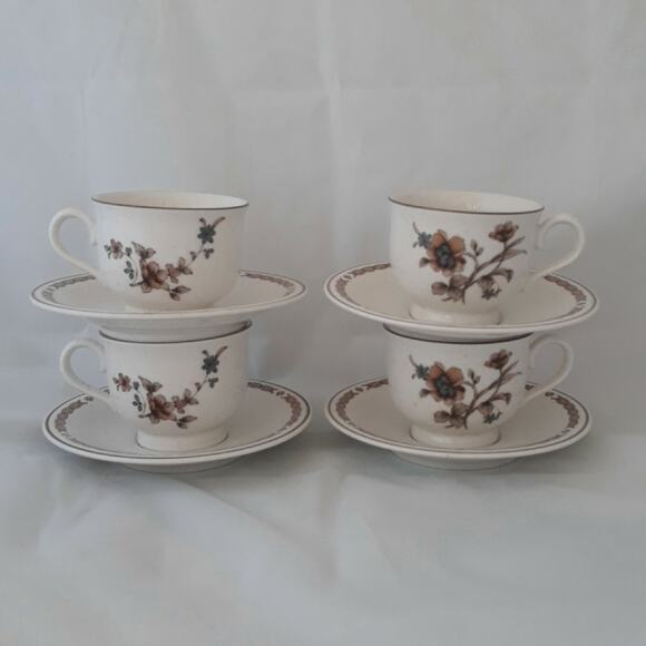 Versatone Noritake New Castle Cup & Saucer 8 Pc Set - Picture 1 of 9